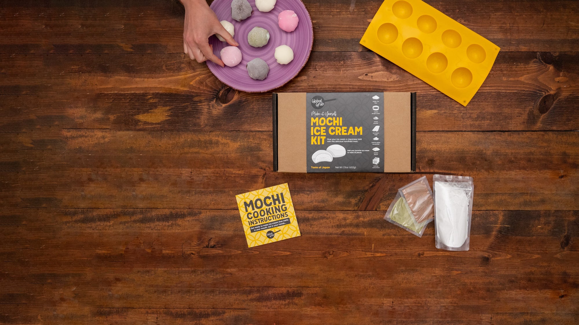 Mochi Ice Cream Overhead