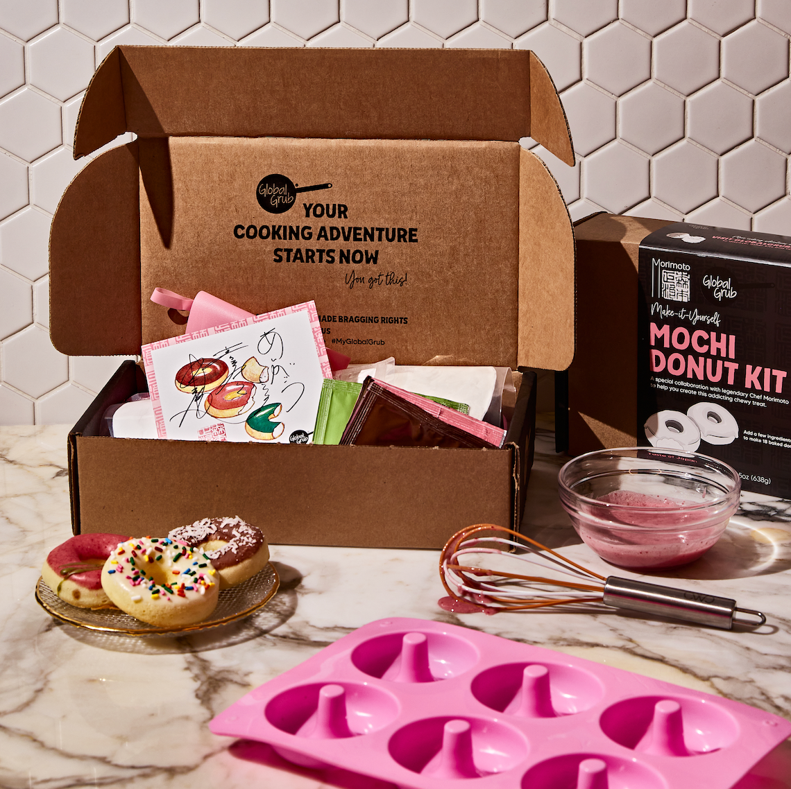 Mochi Donut Kits in the kitchen
