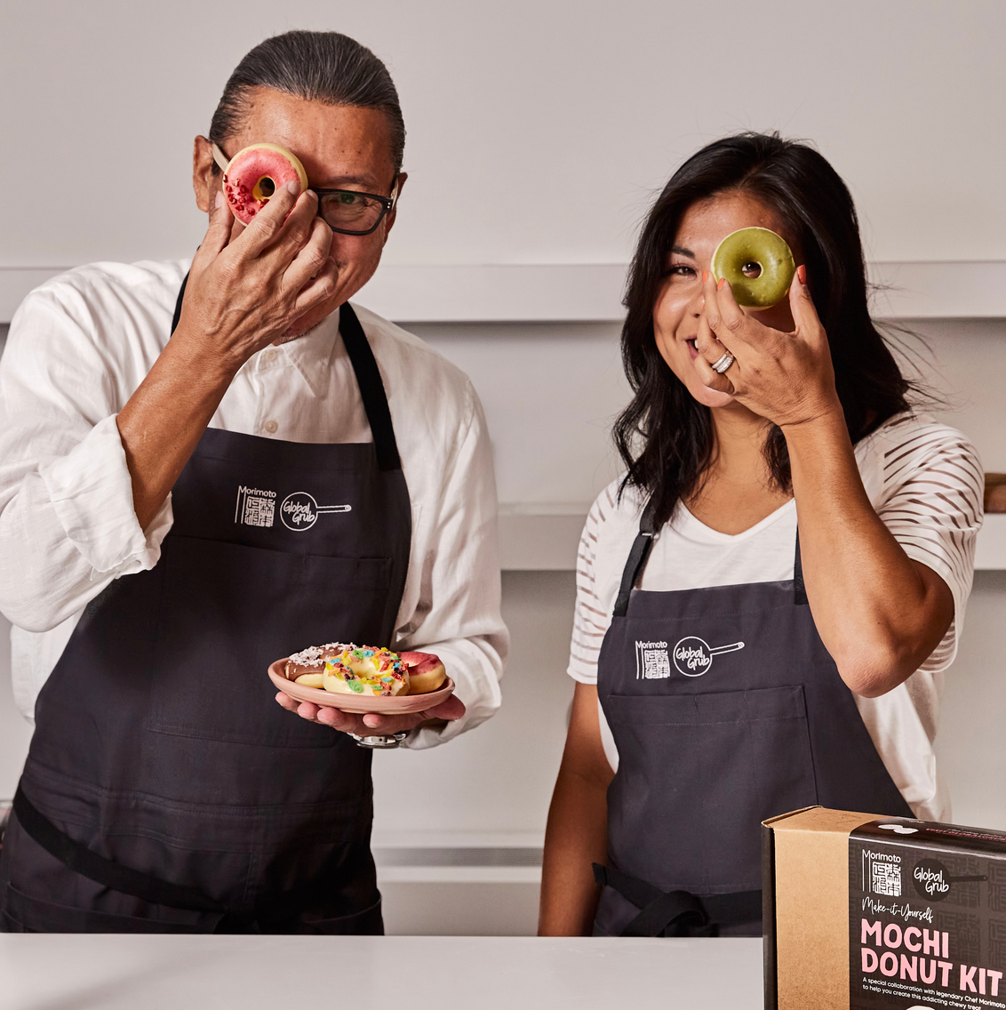 Chef Morimoto and Carley Sheehy, Global Grub founder