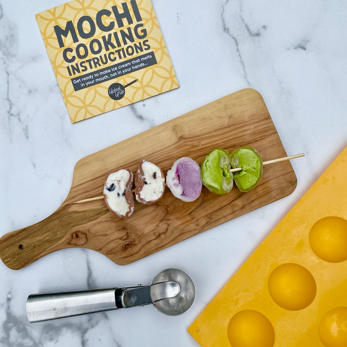 The DIY Mochi Ice Cream Kit! Make Your Own Japanese Ice Cream Balls! Sweet  & Chewy On The Outside And Cold And Creamy On The Inside! Great Homemade